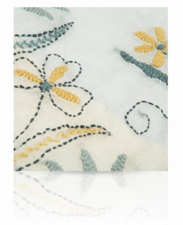 Палантин Женский ZW.EMB/WHITE.BEIGE